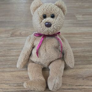 BOGO Ty Tan‎ Teddy Bear with Pink Ribbon